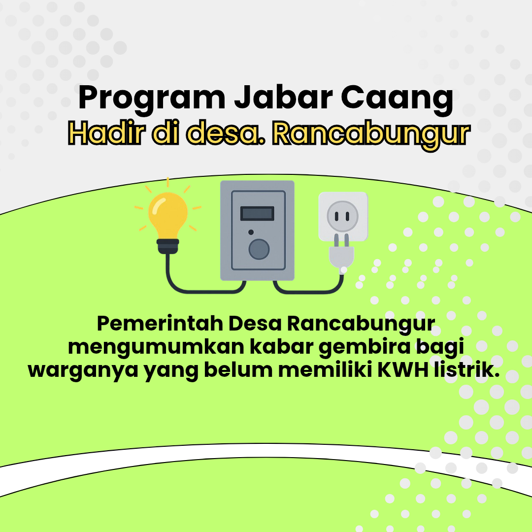 Program Jabar Caang hadir di desa. Rancabungur