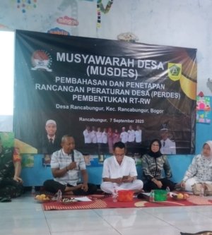 Musdes Desa Rancabungur Tetapkan Rancangan Perdes Pembentukan RT dan RW