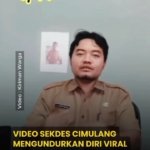 Sekdes Cimulang Umumkan Pengunduran Diri Lewat Video, Kades: Belum Ada Surat Resmi