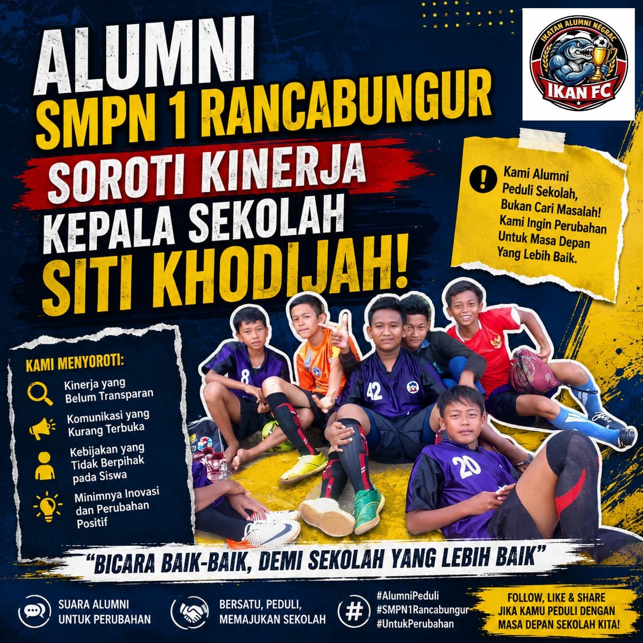 Alumni SMPN 1 Rancabungur Soroti Berbagai Polemik di Era Kepemimpinan Kepala Sekolah SK